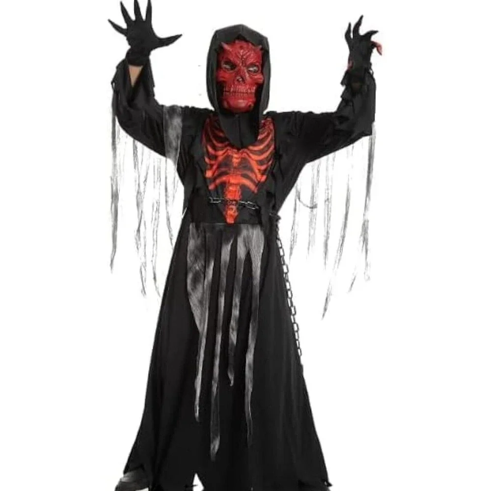 spooktacular creations Red Skull Reaper Costume Childs Small